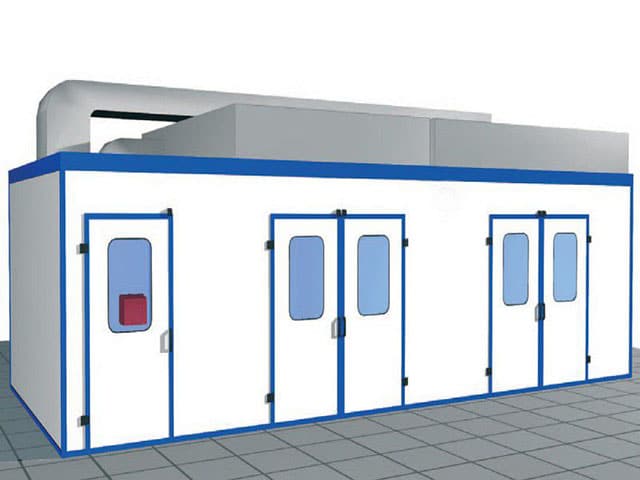 Cabine préssurisé à filtration sèche et étuve