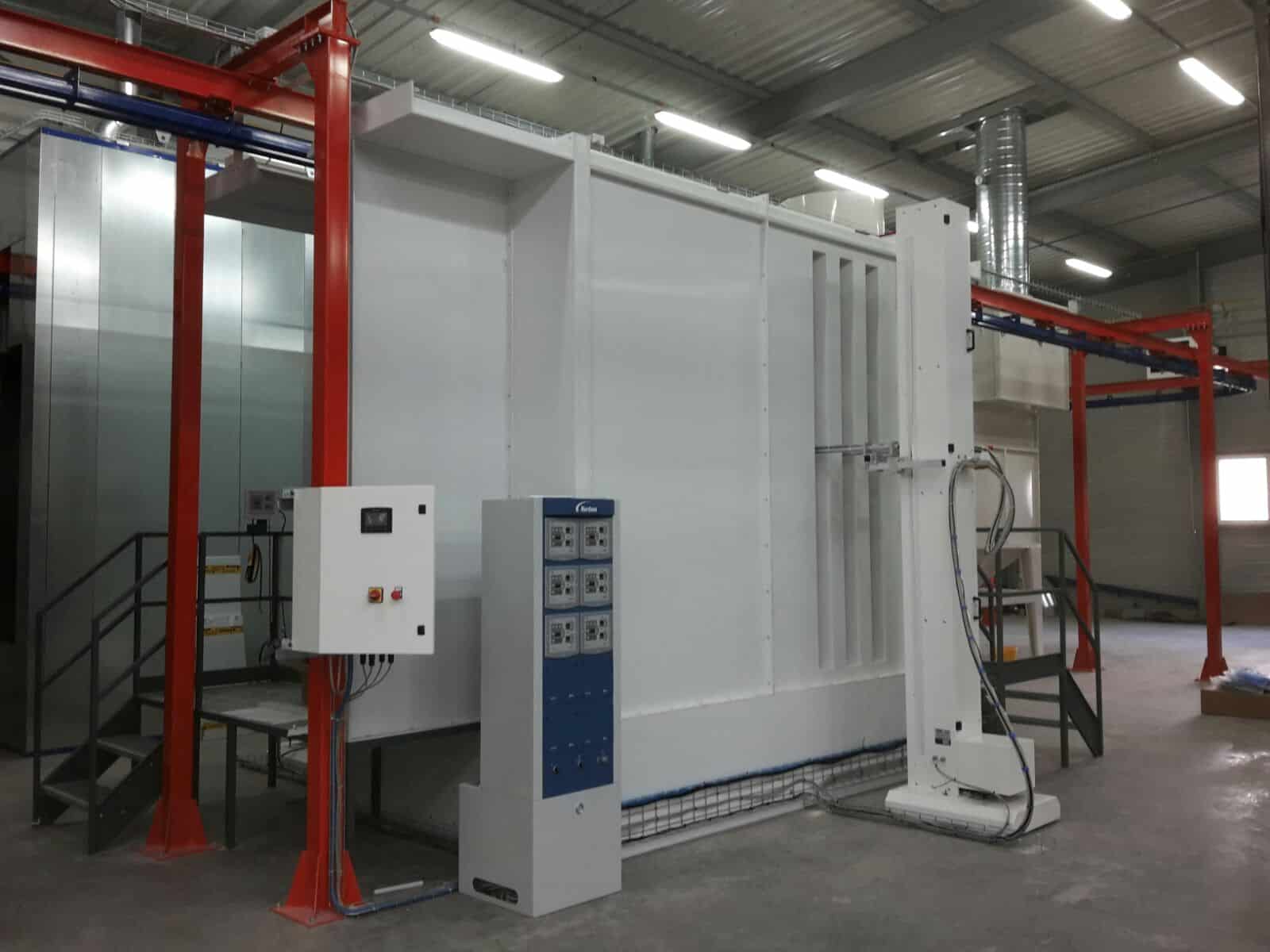 Cabine de poudrage automatique